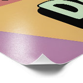 Vader Dochter Retro Art Wall Decor Rolmodel Gift Foto Afdruk (Hoek)