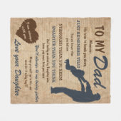Vader Dochter Vader Dag Retro Vintage Fleece Deken (Voorkant (Horizontaal))