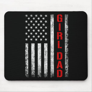 Vader Dochter Vader Van Meisjes Usa Vlag Vaderdag Muismat