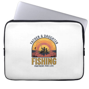 Vader Dochter Vissen Partners voor het Leven T-shi Laptop Sleeve