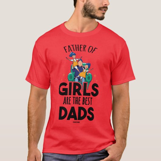 Vader Dochters Beste Papa familie T-shirt (Voorkant)