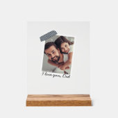 Vader Dochters Hart Script | Fotocollage Acryl Bord (Voorkant)