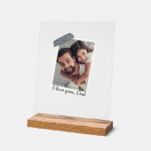 Vader Dochters Hart Script | Fotocollage Acryl Bord (Hoek)