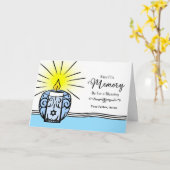 Vader Douane Yahrzeit Kaars Vlam Illustratie Kaart (Gele Bloem)