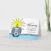 Vader Douane Yahrzeit Kaars Vlam Illustratie Kaart (Voorkant)