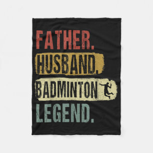 Vader Echtgenoot Badminton Legende Badminton Papa Fleece Deken