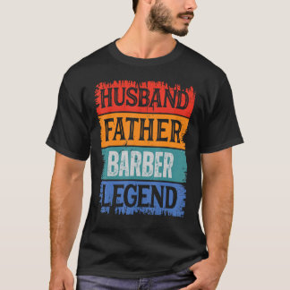 Vader Echtgenoot BARBER Legend Trots Pap Retro Pap T-shirt