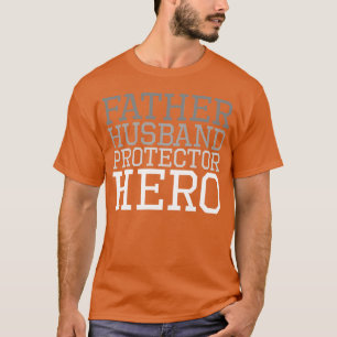 Vader echtgenoot beschermer held grappig t-shirt