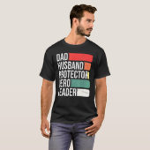 Vader Echtgenoot Beschermer Held Leider Vaderdag T-shirt (Voorkant volledig)