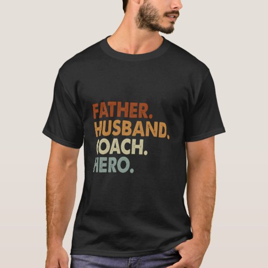 Vader Echtgenoot Coach Held T-shirt (Voorkant)