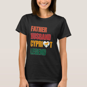 Vader Echtgenoot Cypriotische roots Cyprus Vlag C T-shirt