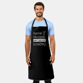Vader Echtgenoot Vlees Roker Legend Zwart Schort (Gedragen)