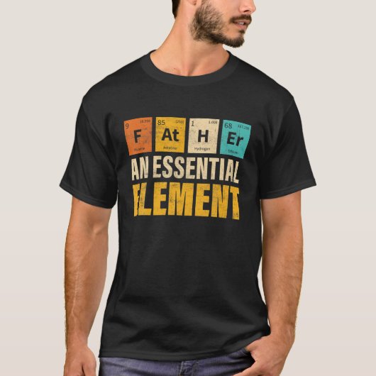 Vader een essentiële elementencool periodieke tabe t-shirt (Voorkant)