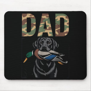 Vader eend jagende zwarte labrador hond camouflage muismat