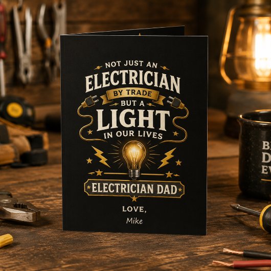Vader elektricien Vaderdag kaart