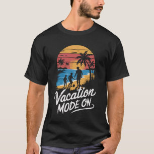 Vader en 2 zonen strandvakantie t-shirt