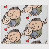Vader en Baby Cadeaupapier (Vlak)
