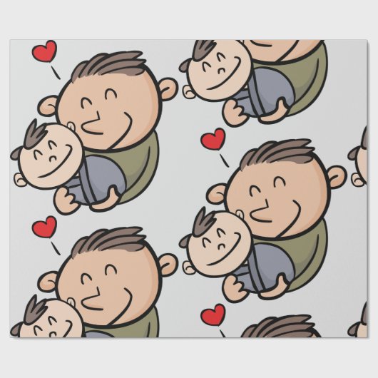 Vader en Baby Cadeaupapier (Vlak)