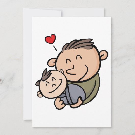 Vader en Baby Kaart (Voorkant)