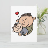 Vader en Baby Kaart (Staand voorkant)