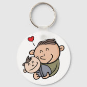 Vader en Baby Sleutelhanger (Voorkant)