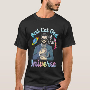 Vader en Chartreux Beste Kat Vader van het Univers T-shirt