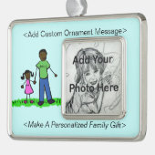 Vader- en Daughter Family Cute Custom Ornament (Links)