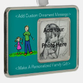 Vader- en Daughter Family Cute Custom Ornament (Rechts)