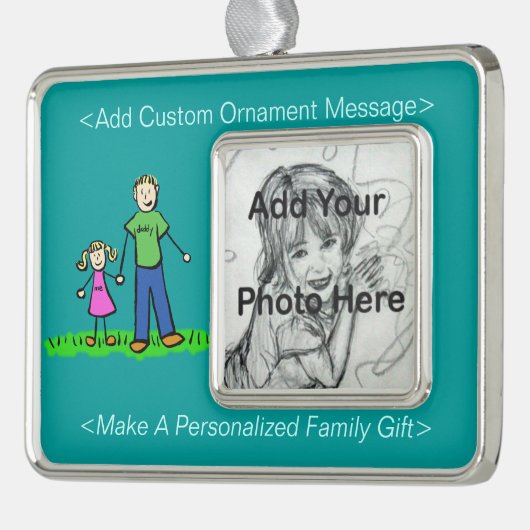 Vader- en Daughter Family Cute Custom Ornament (Links)