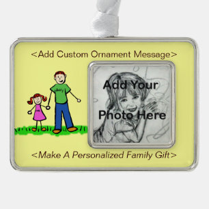Vader- en Daughter Family Cute Custom Ornament