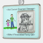 Vader- en Daughter Family Cute Custom Ornament (Links)