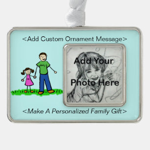 Vader- en Daughter Family Cute Custom Ornament