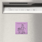 Vader en dochter Aangepast personage Magnet van de (Insitu (Vaatwasser))