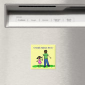 Vader en dochter Aangepast personage Magnet van de (Insitu (Vaatwasser))