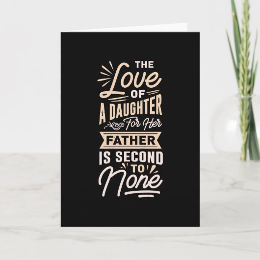 Vader en dochter Beste papa Vaderdag liefde Kaart (Voorkant)