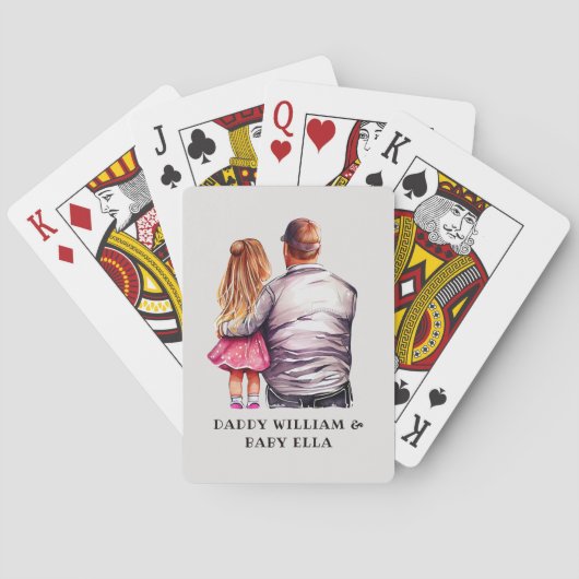 Vader en dochter Bond (10) Pokerkaarten (Achterkant)