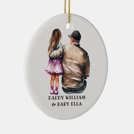 Vader en dochter Bond (11) Keramisch Ornament (Rechts)