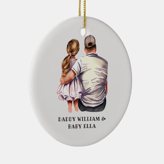 Vader en dochter Bond (13) Keramisch Ornament (Rechts)