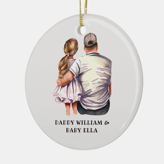 Vader en dochter Bond (13) Keramisch Ornament (Links)