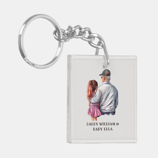 Vader en dochter Bond (14) Sleutelhanger (Voorkant Links)