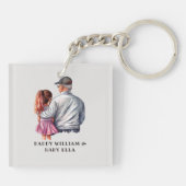 Vader en dochter Bond (14) Sleutelhanger (Achterkant)