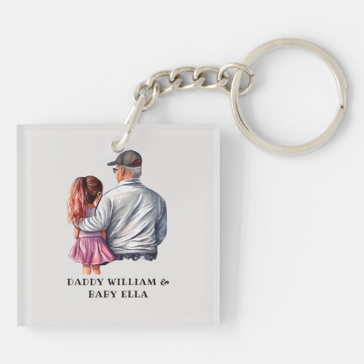 Vader en dochter Bond (14) Sleutelhanger (Achterkant)
