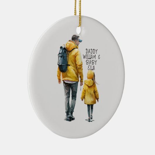 Vader en dochter Bond (3) Keramisch Ornament (Rechts)