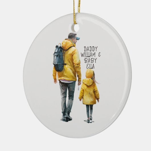 Vader en dochter Bond (3) Keramisch Ornament (Links)
