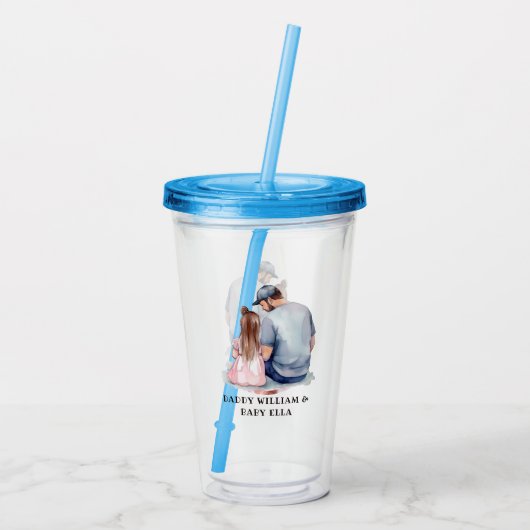 Vader en dochter Bond (7) Acryl Drinkbeker (Achterkant)