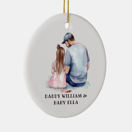 Vader en dochter Bond (7) Keramisch Ornament (Rechts)