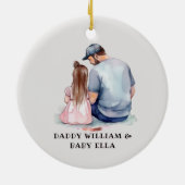 Vader en dochter Bond (7) Keramisch Ornament (Achterkant)