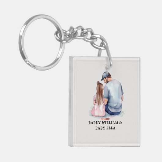 Vader en dochter Bond (7) Sleutelhanger (Voorkant Links)