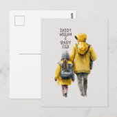 Vader en dochter Bond Briefkaart (Voorkant / Achterkant)