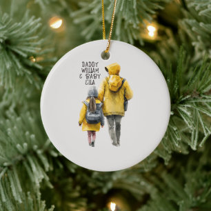 Vader en dochter Bond Keramisch Ornament